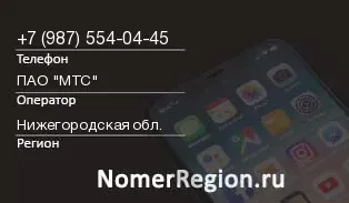 Кто звонил с 9875540445 - регион и оператор
